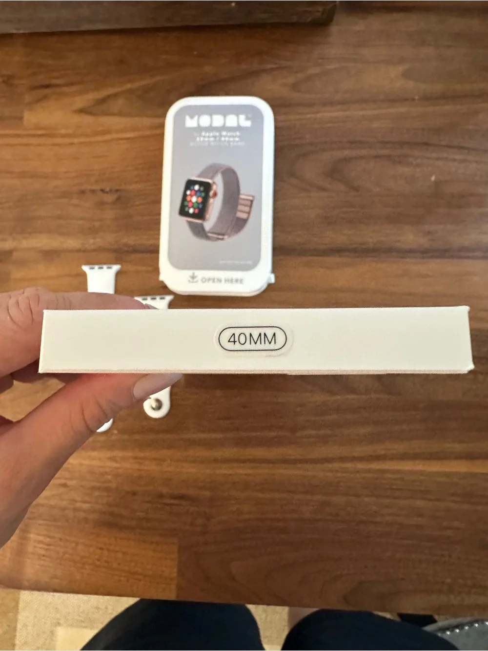 Lot of 3 — NWT 40mm Apple Watch band, NWOT 40mm Apple Watch band, and modal band